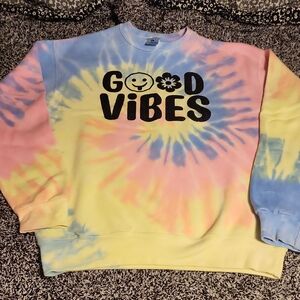 Good Vibes Tie-Dye Sweater
